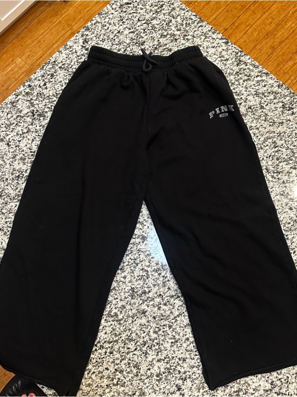 PINK Victoria's Secret Black Fleece Sweatpants